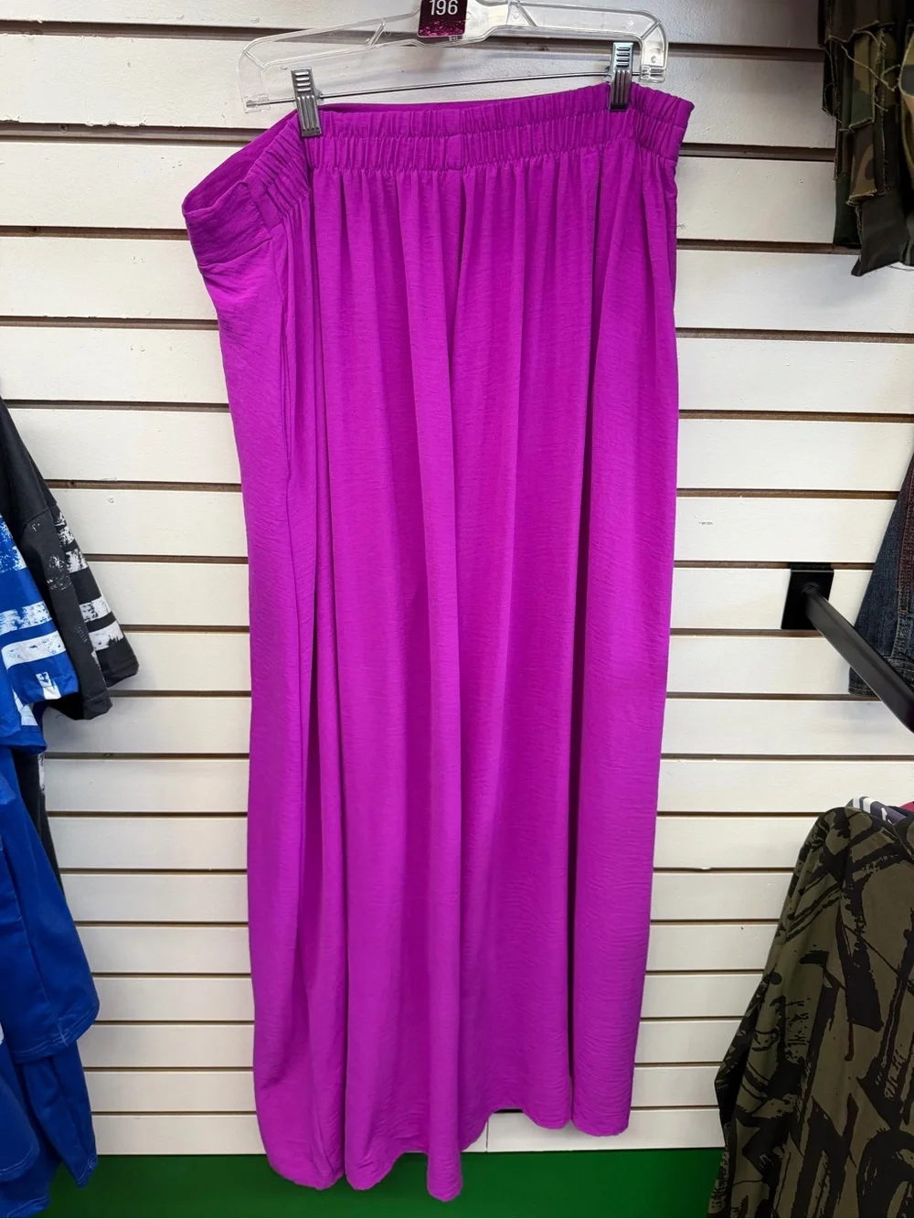 Verxy USA Fuchsia Wide Leg Palazzo Pants Elastic Waist Pockets Fits Up to 2X